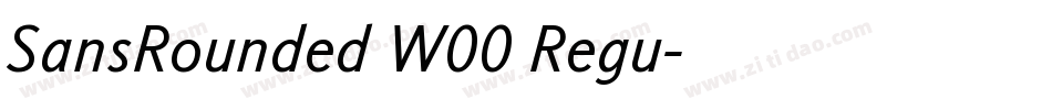 SansRounded W00 Regu字体转换